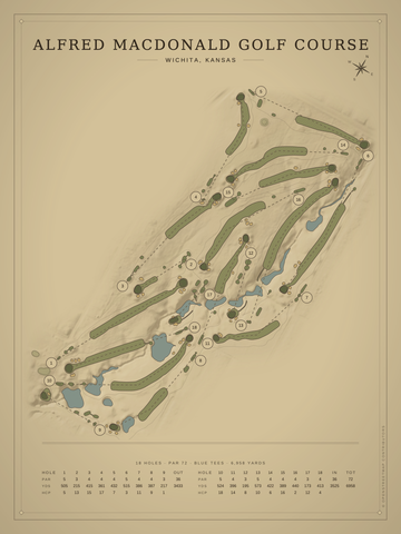 Alfred MacDonald Golf Course Map poster
