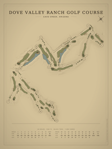 Dove Valley Ranch Golf Course Map poster