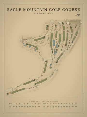 Eagle Mountain Golf Course Map poster