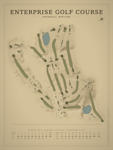 Enterprise Golf Course Map poster
