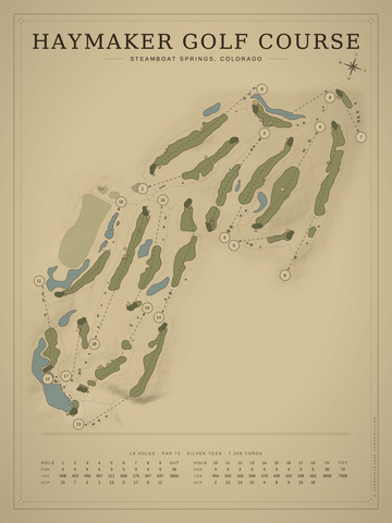 Haymaker Golf Course Map poster