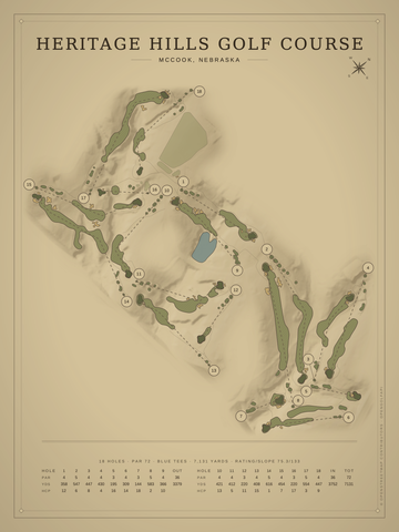 Heritage Hills Golf Course Map poster