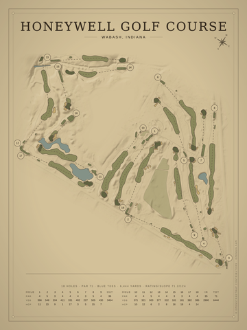 Honeywell Golf Course Map poster