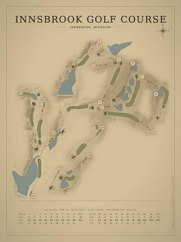 Innsbrook Golf Course Map poster