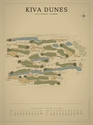 Kiva Dunes Course Map poster
