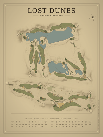 Lost Dunes Course Map poster