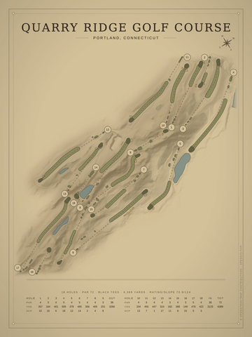 Quarry Ridge Golf Course Map poster
