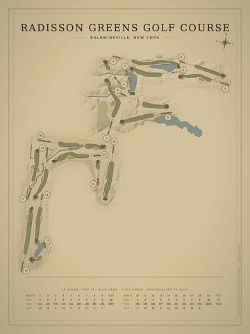 Radisson Greens Golf Course Map poster
