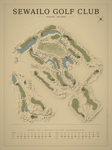 Sewailo Golf Club Course Map poster