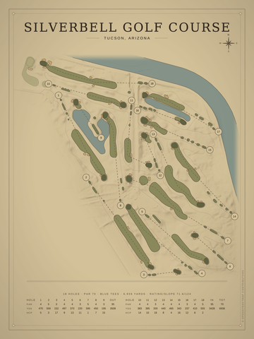 Silverbell Golf Course Map poster