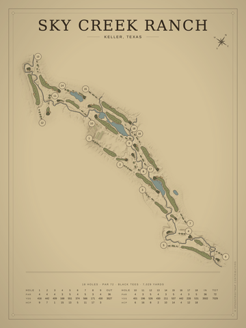 Sky Creek Ranch Course Map poster