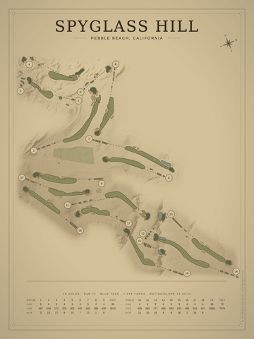 Spyglass Hill Course Map poster