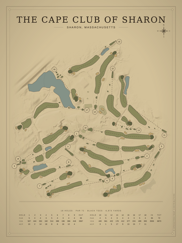 The Cape Club Of Sharon Course Map poster