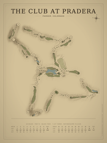 The Club at Pradera Course Map poster