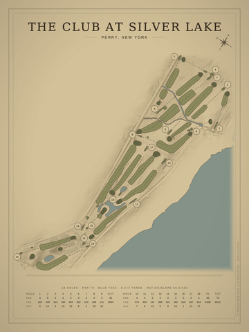 The Club at Silver Lake Course Map poster