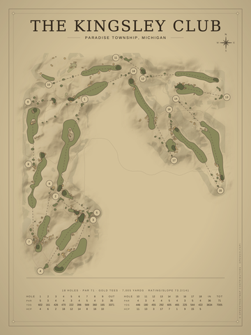 The Kingsley Club Course Map poster