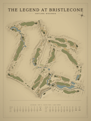 The Legend at Bristlecone Course Map poster