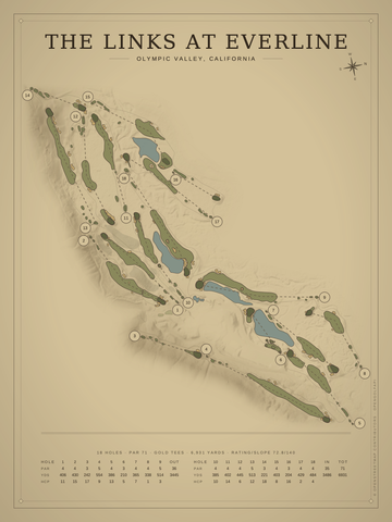 The Links at Everline Course Map poster