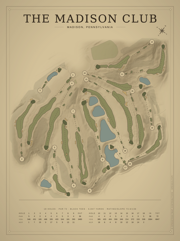 The Madison Club Course Map poster