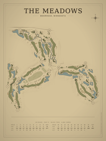 The Meadows Course Map poster