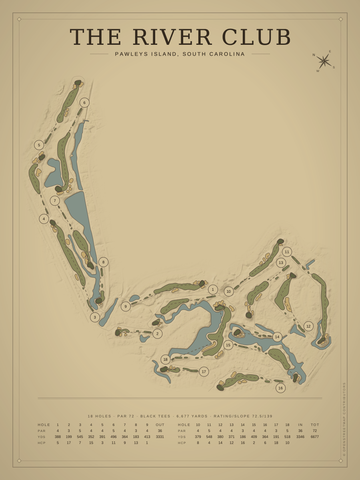 The River Club Course Map poster