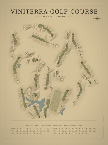 Viniterra Golf Course Map poster
