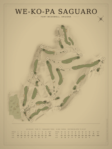 We-Ko-Pa Saguaro Course Map poster