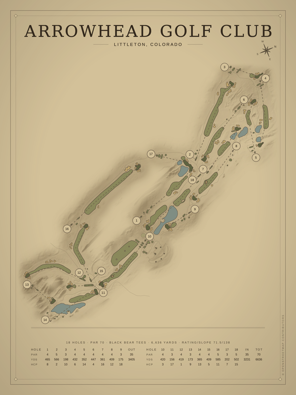 Colorado golf course maps