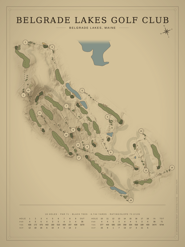 Maine golf course maps