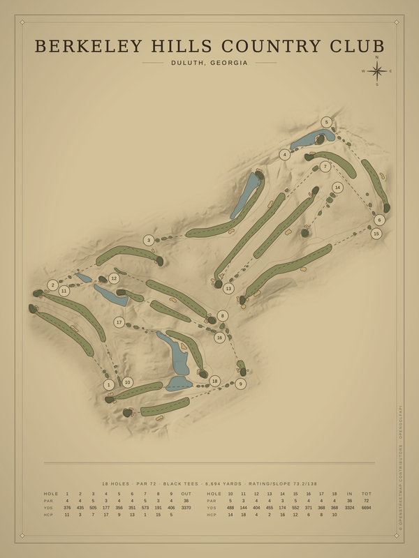 Georgia golf course maps