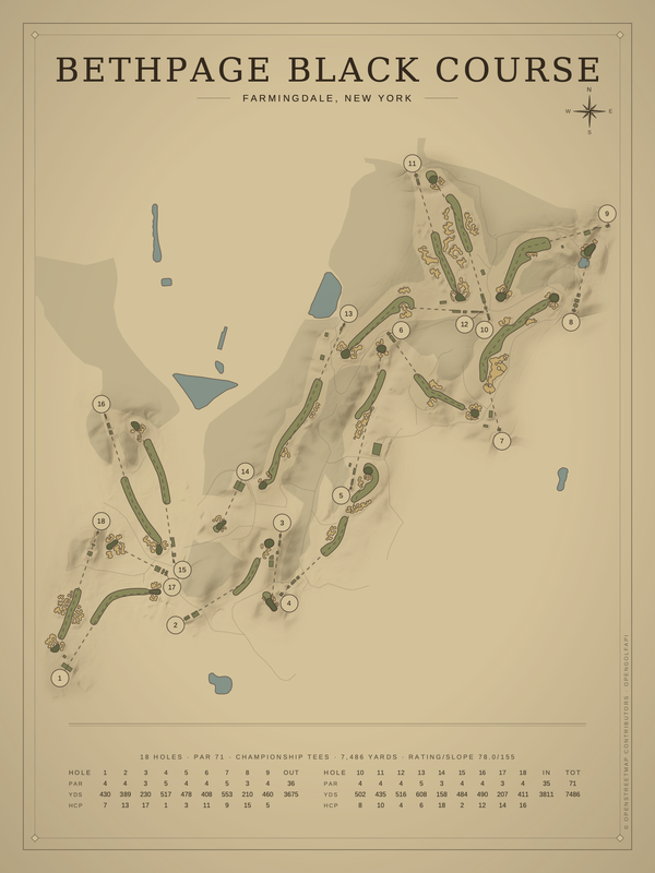 New York golf course maps
