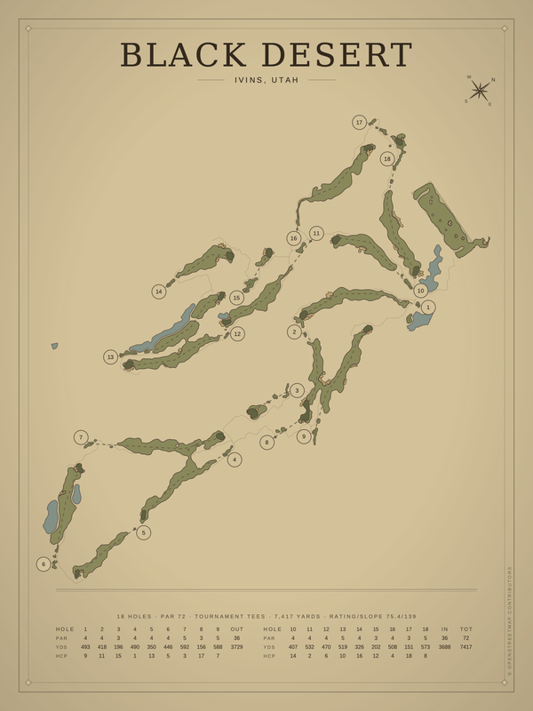Utah golf course maps