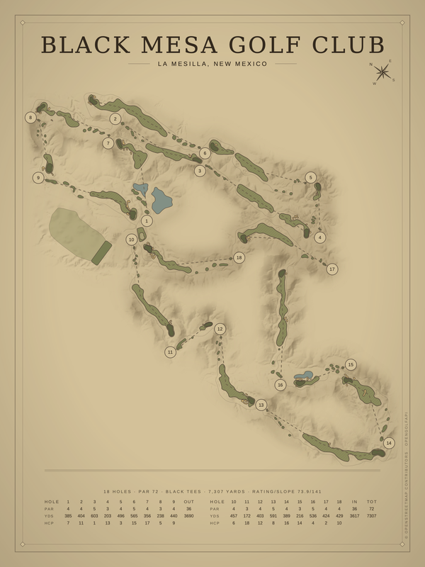 New Mexico golf course maps