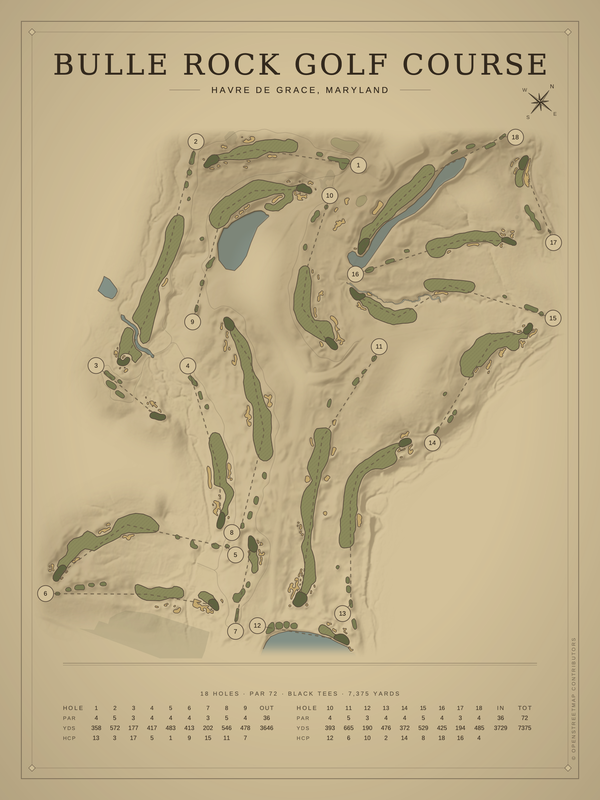 Maryland golf course maps
