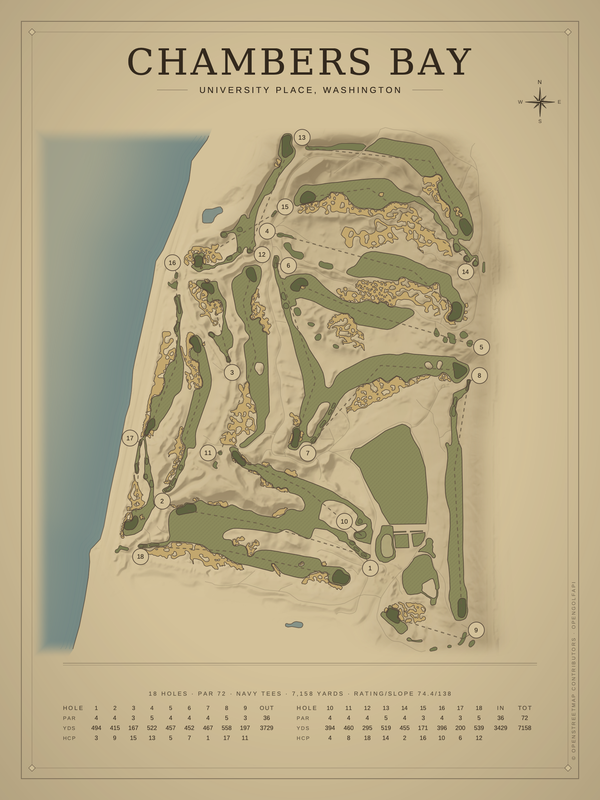 Washington golf course maps