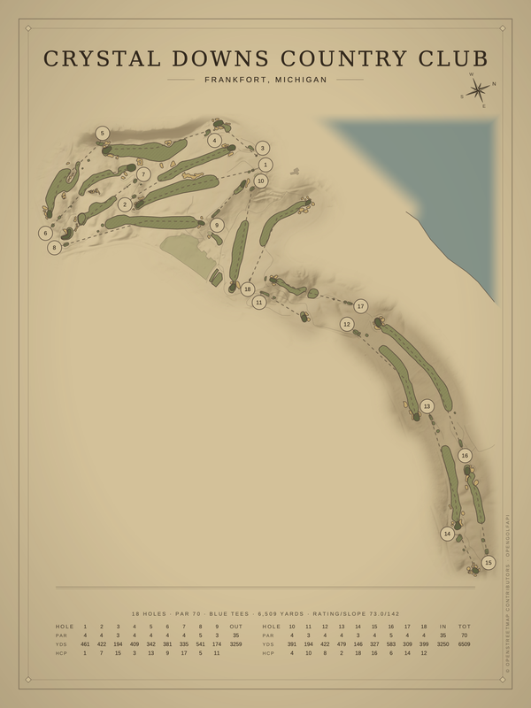Michigan golf course maps