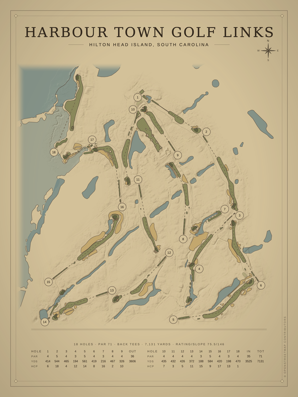 South Carolina golf course maps
