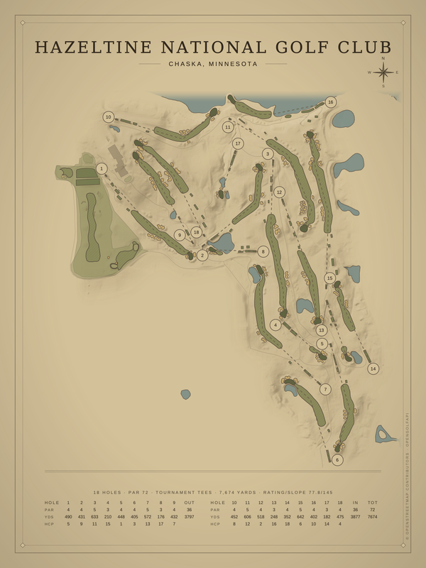 Minnesota golf course maps
