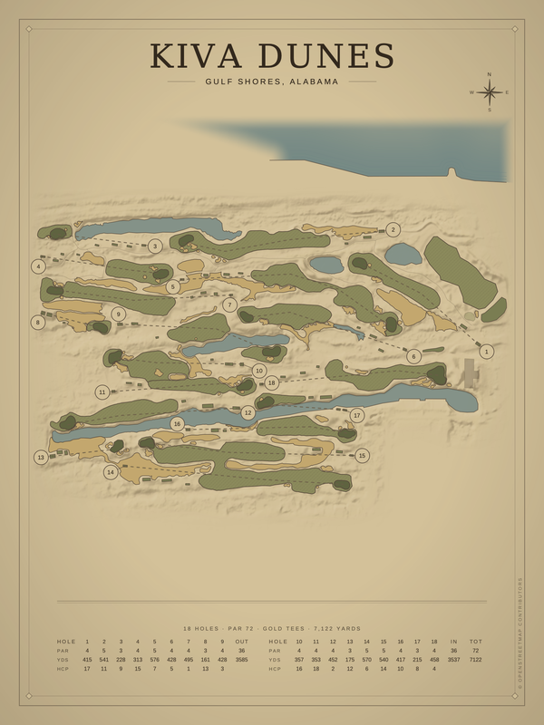 Alabama golf course maps