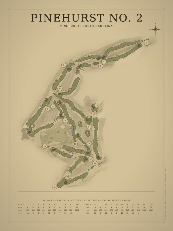 North Carolina golf course maps