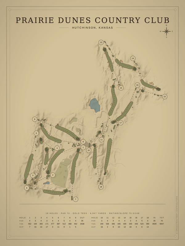 Kansas golf course maps