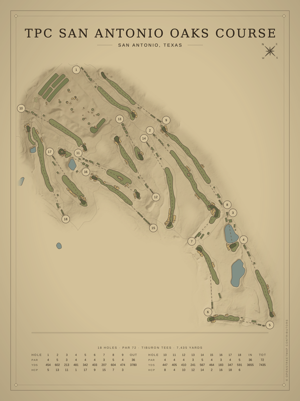 Texas golf course maps