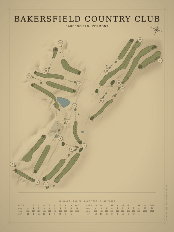 Vermont golf course maps