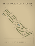 Beech Hollow Golf Course map poster, Vintage style, 12×16 / 18×24