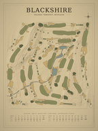 Blackshire course map poster, Vintage style, 12×16 / 18×24