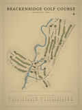 Brackenridge Golf Course map poster, Vintage style, 12×16 / 18×24