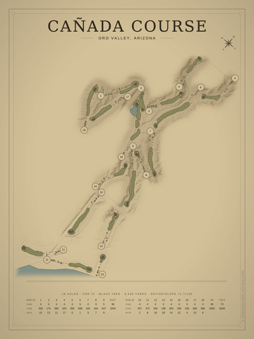 Cañada Course Map poster