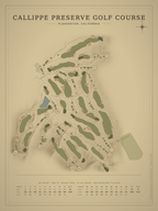 Callippe Preserve Golf Course map poster, Vintage style, 12×16 / 18×24