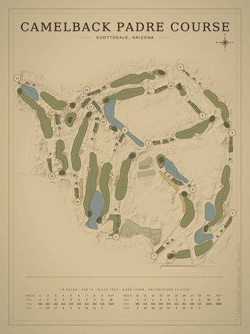 Camelback Padre Course Map poster