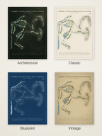 Carmel Valley Ranch Golf Course map poster in four styles: Architectural, Classic, Blueprint and Vintage
